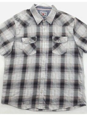 Flag & Anthem Desert Son Shirt Mens XL Black White Western Pearl Snap Classic